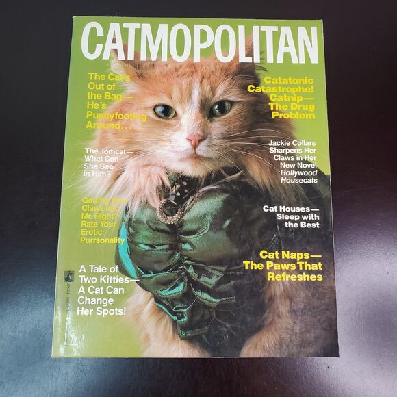 CATMOPOLITAN Magazine Humorous Tribute to Cats by Ilene Hochberg 1987 - Picture 1 of 16